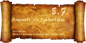 Bagaméri Fausztina névjegykártya